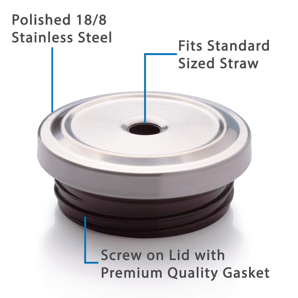 Cupture Stainless Steel Skinny Insulated Tumbler Cup with Lid and Reusable Straw - 16 oz (Winter White)