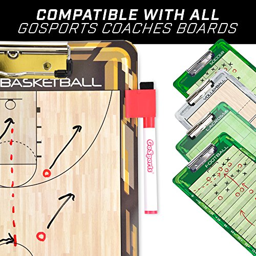 GoSports Dry Erase Coaches Board with 2 Dry Erase Pens