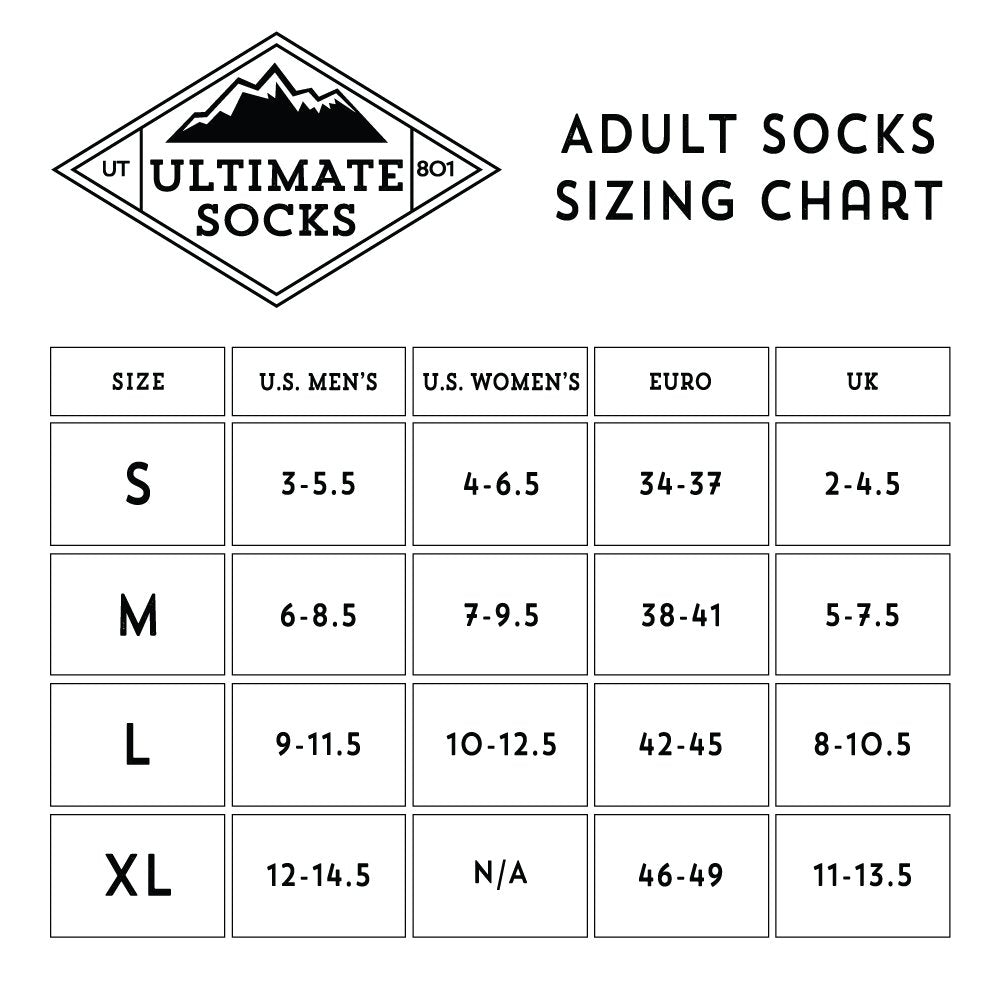 Ultimate Socks Mens Thermolite Ski Snowboard Warm Socks Black Medium 6-8.5