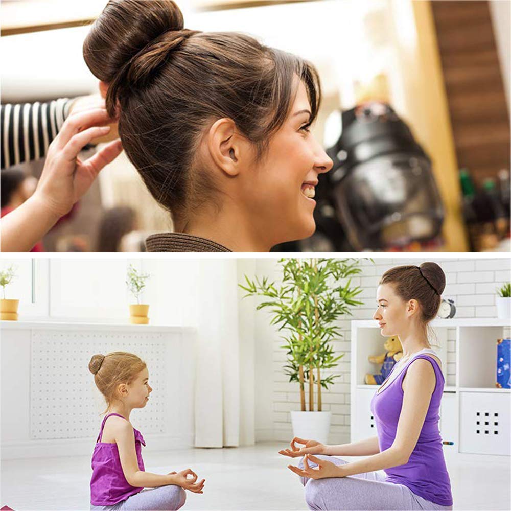 Hair Donut Bun Maker, Ring Style Bun, Chignon Hair Increase Doughnut Shaper for Thick and Long Hair (XX-Large, 5.5 Inch/Black)