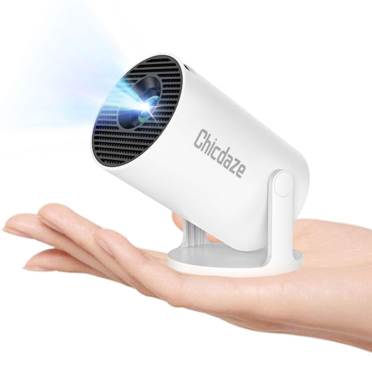 Chicdaze Mini Projector, HY300 PRO+ Portable Projector with WiFi 6 and Bluetooth 5.4, 170 ANSI, 4k HD Projector, Video Proyector Compatible with Phone, TV Stick, Laptop, HDMI, USB for Home Outdoor