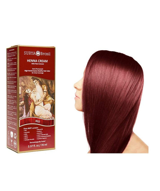 Surya Brasil Products Henna Cream, Red, 2.37 Fluid Ounce