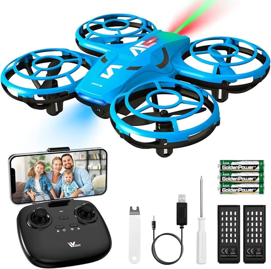 ATTOP Mini Drone with Camera for Kids, 1080P HD FPV Drone, LED RC Quadcopter with Toss to Launch, Altitude Hold, Headless Mode, Includes 2 Batteries for Up to 16 Minutes, Camera Drone CPSIA Testd