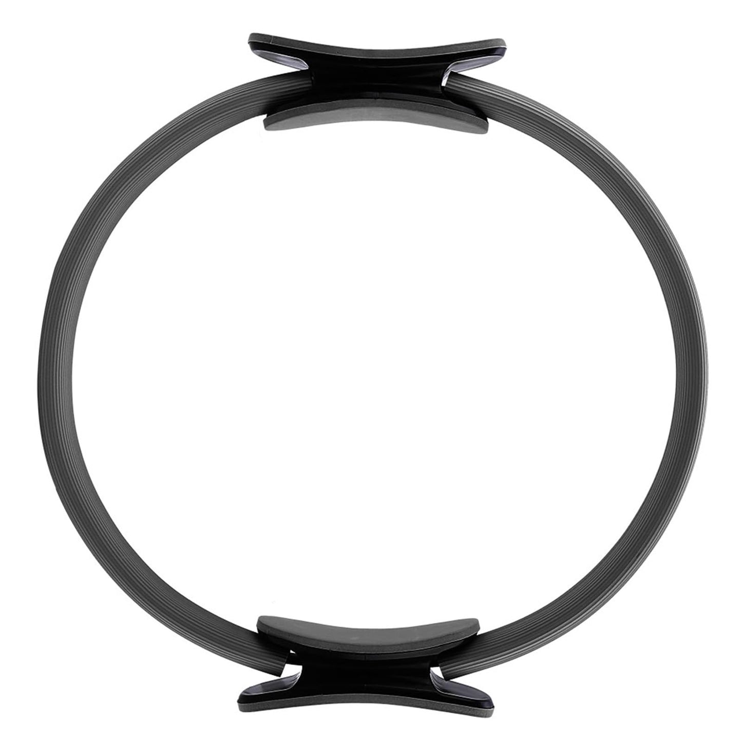 Gavigain Yoga Circle 4 Color Double Grip Yoga Pilates Ring Resistance Circle Portable Fitness Circle for Thigh and Leg Fitness Muscle Lines (Black)
