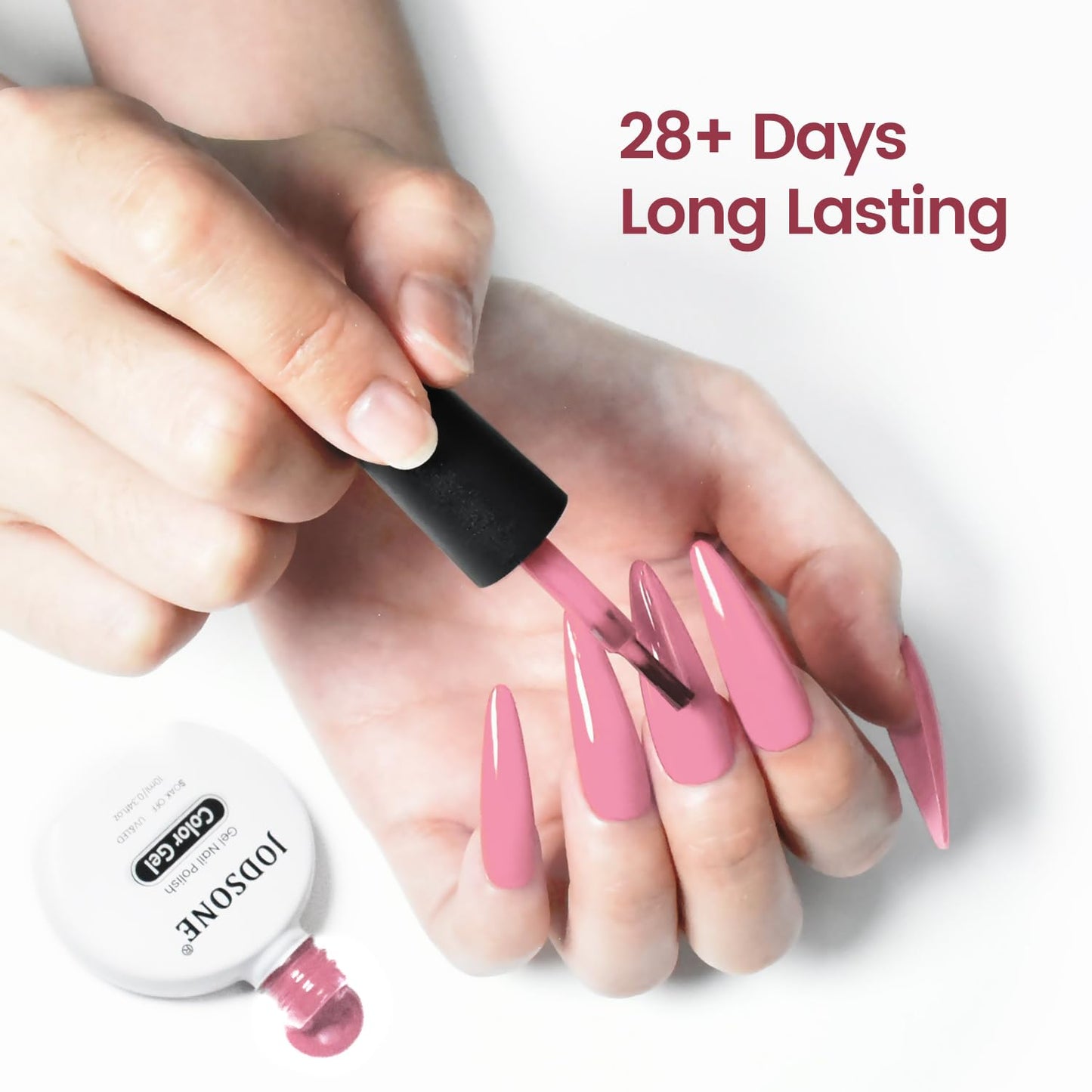 JODSONE 10ML Gel Nail Polish Dusty Roses Gel Polish Manicure LED UV Soak Off Curing for Home Salon Nail Art DIY Lady Roses Polish