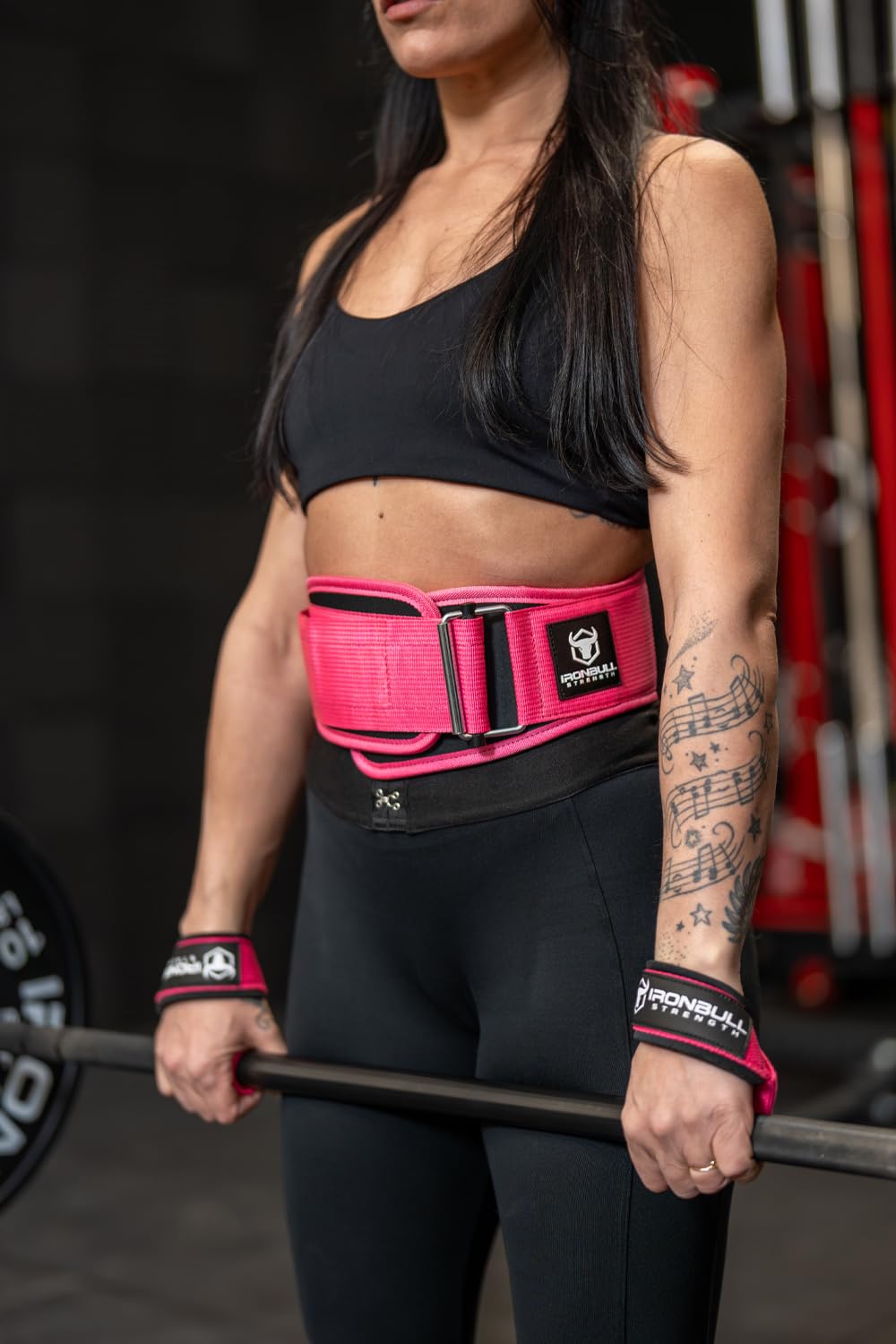 Lifting Straps (1 Pair) - Padded Wrist Support Wraps - for Powerlifting, Bodybuilding, Gym Workout, Strength Training, Deadlifts & Fitness Workout (Neon Pink)