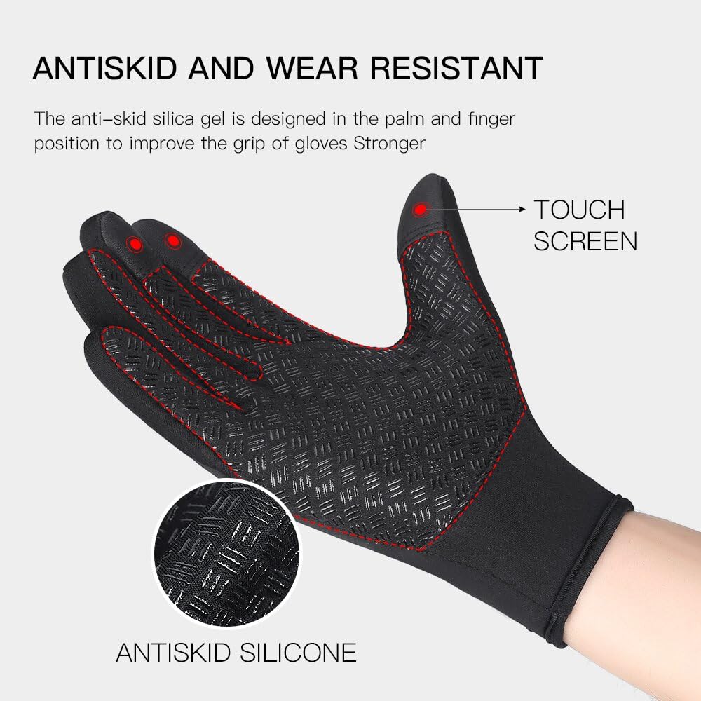 XPSZDBS Winter Gloves Touch Screen Windproof Gloves are Warm and Adjustable.Suitable for Outdoor Running, Cycling, Fishing, Skiing and Other Sports and Work Warm Gloves.