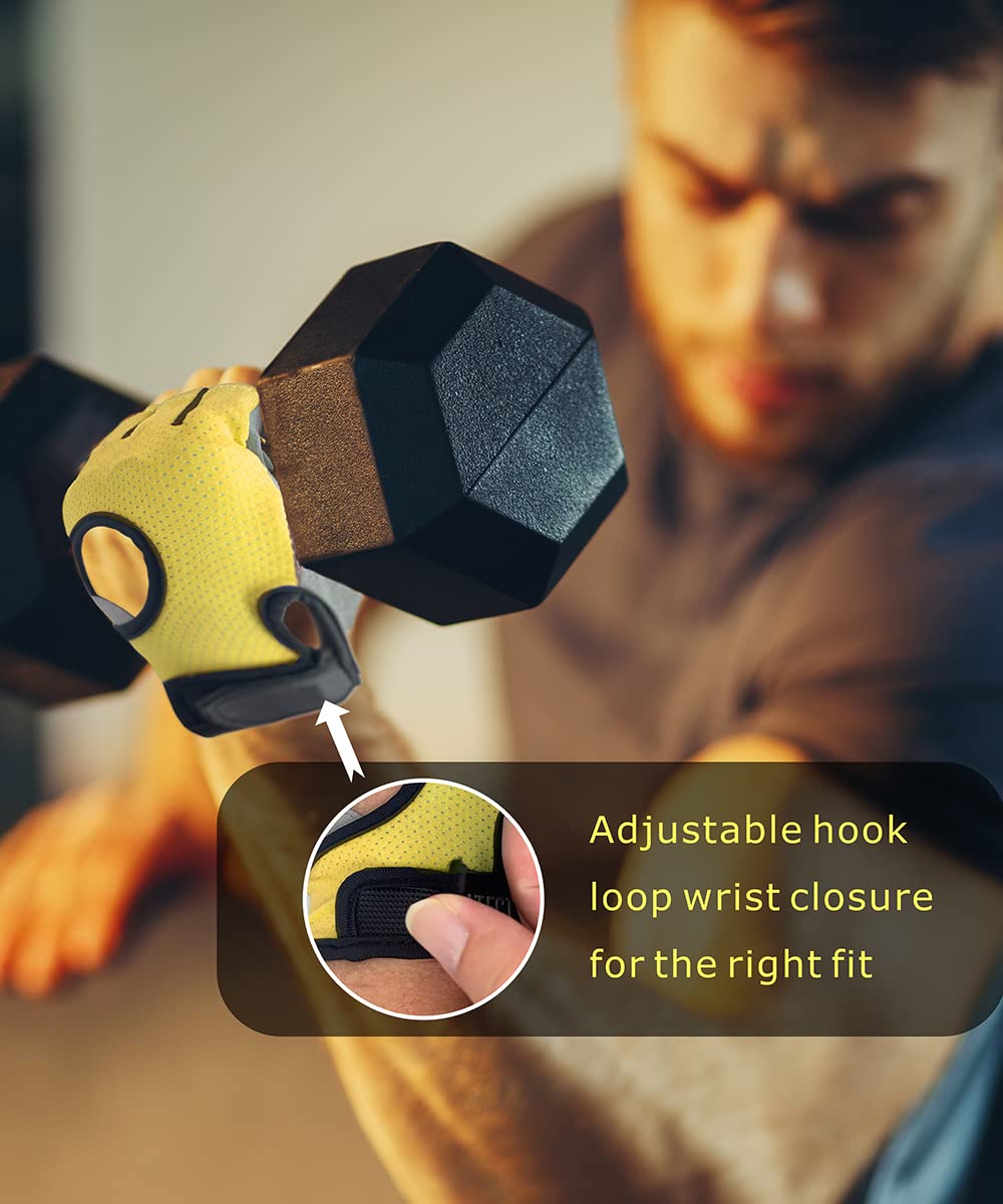 sunnex Gym Gloves for Women, Workout Gloves Women, Fingerless Gloves for Weightlifting, Lightweight Breathable Fitness Gloves, Sports Gloves for Training Lifting Weight Cycling Climbing Rowing