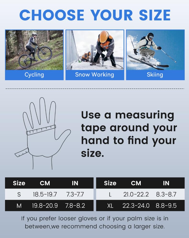 AsbaSweet Running Gloves, Warm Gloves Touch Screen Winter Lightweight Windproof Gloves for Cycling, Biking, Sports - Non-Slip, Elastic Cuff - Gloves for Women Men Cold Weather (Black, Small)