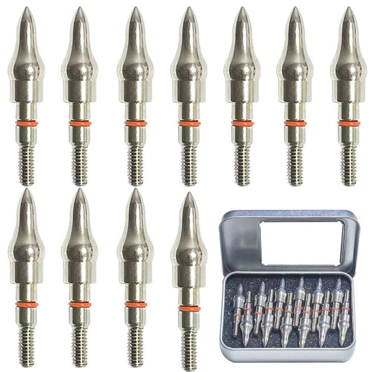 Field Points arrowheads 125 Grains Archery Field Points, 5/16'' Stainless Steel Screw in Archery Field Tips and Broadheads (1 Dozen 12 PCS), 2.9x2.3x0.6