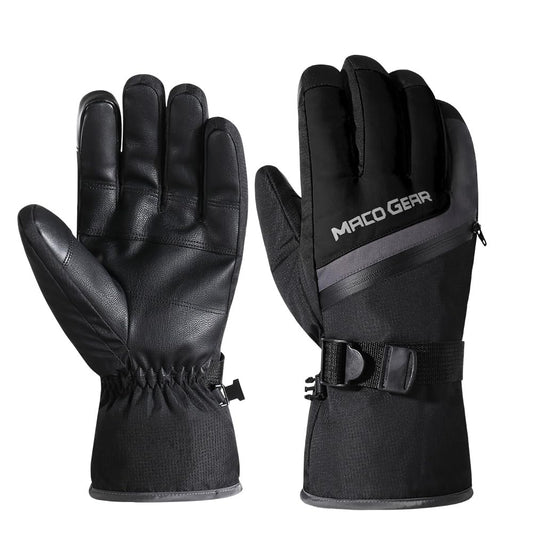 WTACTFUL Waterproof Insulated Mens Ski Gloves Touchscreen Winter Warm 3M Thinsulate Snowboard Snowmobile Cold Weather Gloves Black L