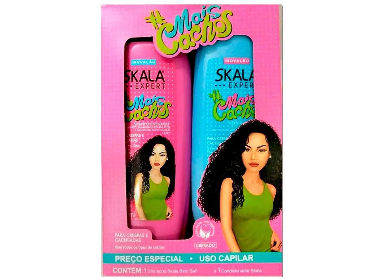 Skala Expert Mais Cachos Curl Cream 1000g + Shampoo & Conditioner 325ml Kit with Free Comb & Protein Treatment | Brazilian Viral Curly Hair Care for, Frizz-Free Curls + Color Care Packet Packet