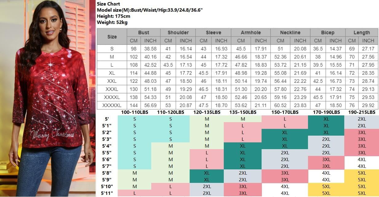 3/4 Sleeve Top Women's Blouses Crewneck 3/4 Sleeve Shirts Casual Loose Tops Navy Small