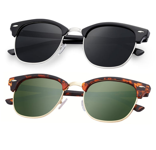 Reglaaly Sunglasses Men and Womens, Polarized Sunglasses for men with UV Blocking Semi-Rimless Frame for Driving & Hiking