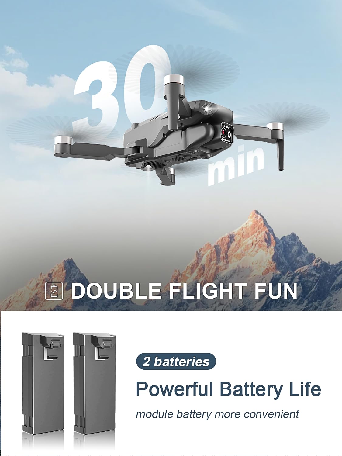 Foldable Brushless Drone with 4K HD Camera for Adults, RC Quadcopter, 30 Minutes Flight Time, One Key Take Off/Land,Altitude Hold,360° Flip with Carry Bag for beginners