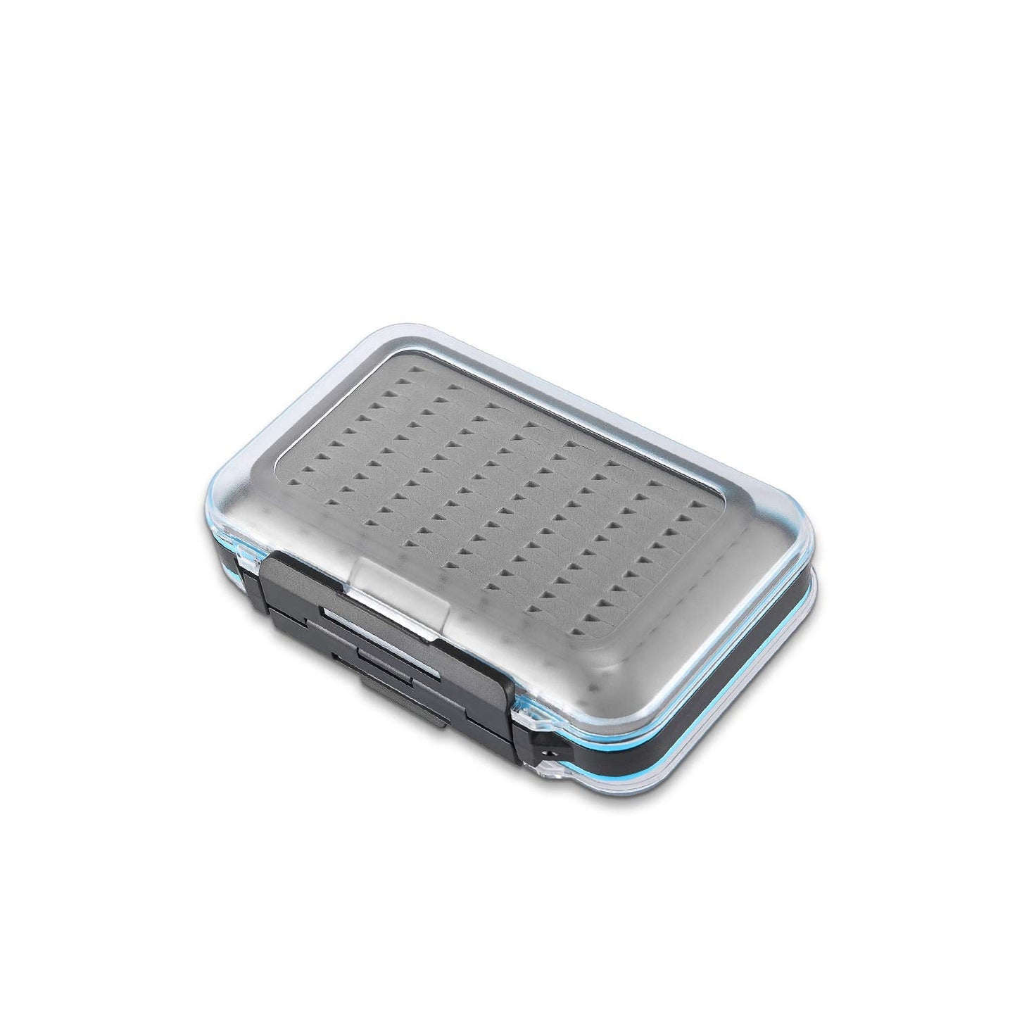 Gonex Fly Boxes for Fly Fishing Jig Boxes Two-Sided Waterproof Lightweight Fly Fishing Box Easy Grip Transparent Lid Fly Fishing Lures Box, 5.9"x 3.8"x 1.77", Grey