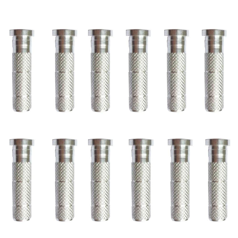 Archery Arrow Aluminum Insert Screw Copper Brass Arrow Inserts Arrowheads Connector,for Diameter.244 Arrow Shaft Archery Accessories(24 PCS)