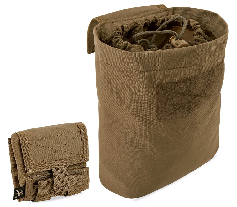 KRYDEX Molle Dump Pouch Roll-Up Drawstring Magazine Utility Pouch Folding Dump Bag (CB)