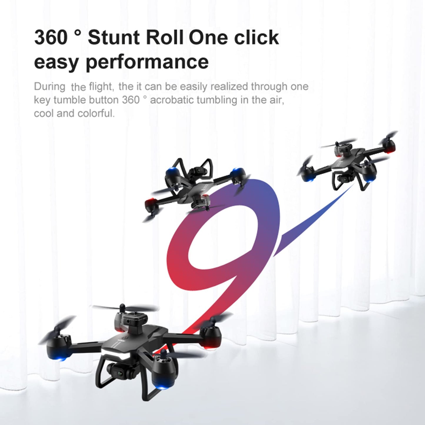 Hylukon Drones with Camera for Adults 6K Foldable Headless Drone with Obstacle Avoidance Function Optical Flow Positioning Gesture Photography with Storage Bag 2 Battery