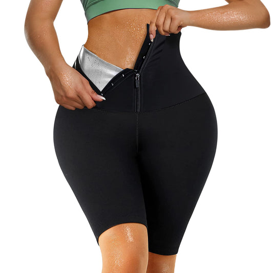 SCARBORO Sauna Sweat Pants for Women High Waist Compression Slimming Weights Thermo Legging Workout Body Shaper Sauna Suit