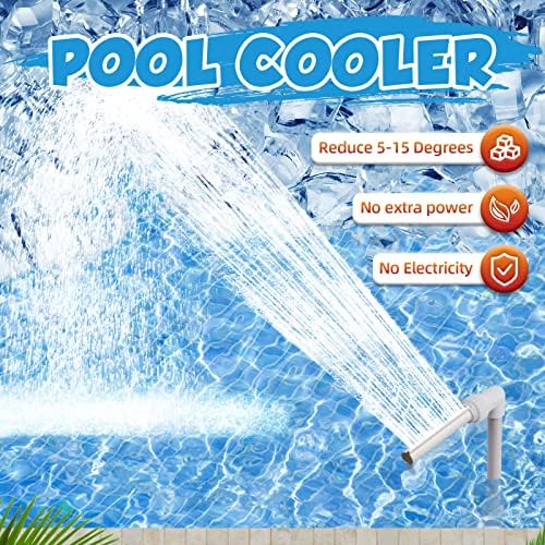 Klleyna Water-Fountain Swimming-Pool Sprinkle Accessories - Waterfall Above In-ground Pool, Cooling Spray for Outdoor Garden Pond Aerator Circulation, High Pressure Jet Fountain Pump Attachment