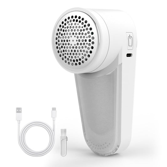 Fabric Shaver, Lint Remover for Clothes, Effectively and Quickly Remove Pills, Sweater Shaver with Stainless Steel Remove Clothes Fuzz, Lint Balls, Pills, Bobbles White
