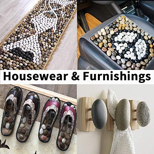 Pebbles Polished Gravel, Natural Polished Mixed Color Stones, Small Decorative River Rock Stones 5 Pounds (80-Oz)