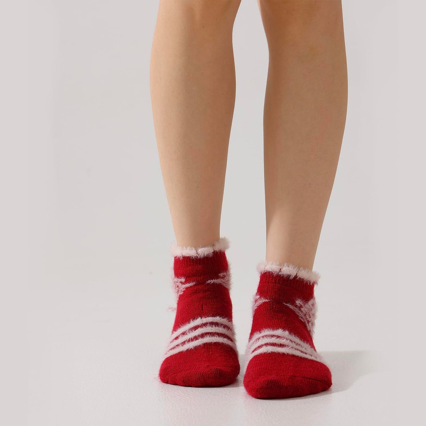 Fszsaa Merino Wool Low Ankle Socks For Women Knit Warm Fuzzy Socks Casual Home Socks Winter