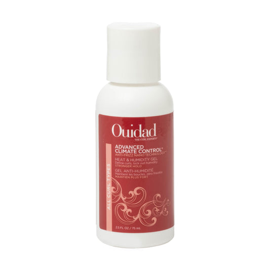 Ouidad Advanced Climate Control Heat & Humidity Stronger Hold Gel Travel Size - 2.5 fl oz, Anti-Frizz Nano Technology, Styling Gel, Prevents Flyaways & Frizz, Crunch-free Hold, For All Curl Types