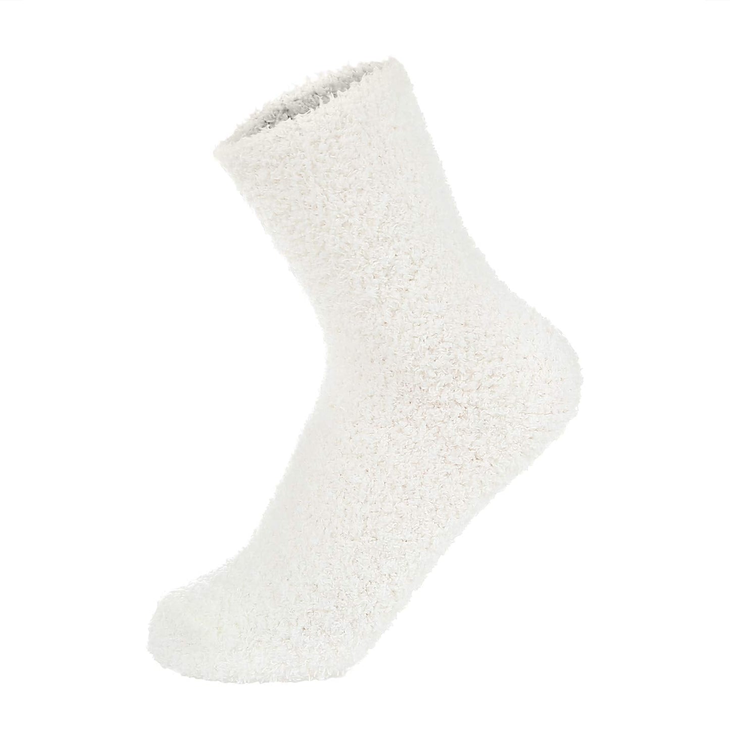 Zando Womens Winter Warm Fuzzy Fluffy Socks Casual Super Soft Crew Sock Microfiber Thick Home Sock Cozy Plush Slipper Sock 5 Pairs Vintage Solid One Size