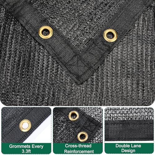 Kesfitt Garden 70% Shade Cloth, Resistant Sun Shade Net 20x30FT Mesh Tarp with HDPE Material and Reinforced Grommets Shade Trap for Greenhouse, Plant, Pergola, and Backyard Patio Sunshade