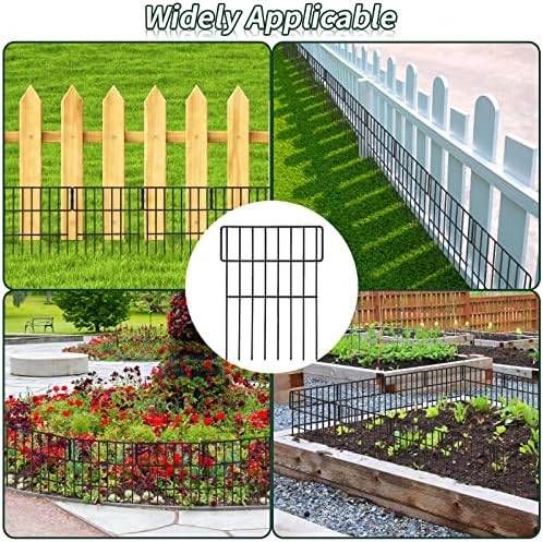 Animal Barrier Fence, 25 Panels No Dig Fence, 27ft(L) x 17in(H) Garden Fences, Under Fences Barrier for Dog Fencing, Rabbit Fencing, Rustproof Metal Fenc Border for Outdoor, Yard, Patio