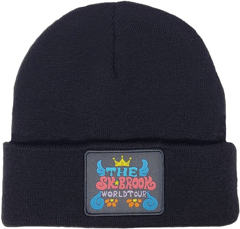 Ripple Junction One Piece Anime Watchman Knit Beanie Stitched Patch Soul King Brook World Tour Winter Hat Black