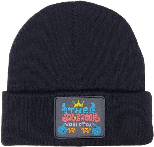 Ripple Junction One Piece Anime Watchman Knit Beanie Stitched Patch Soul King Brook World Tour Winter Hat Black