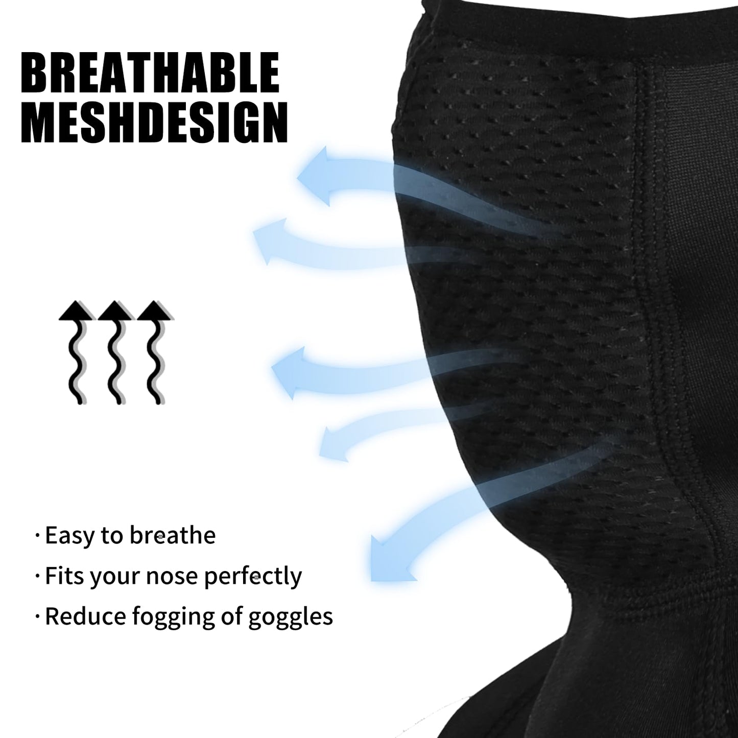 Winter Balaclava Ski Mask Anti-Fogging Face Mask for Men Windproof Thermal Full Face Cover for Cold Weather Skiing Motorcycle 2 Pack