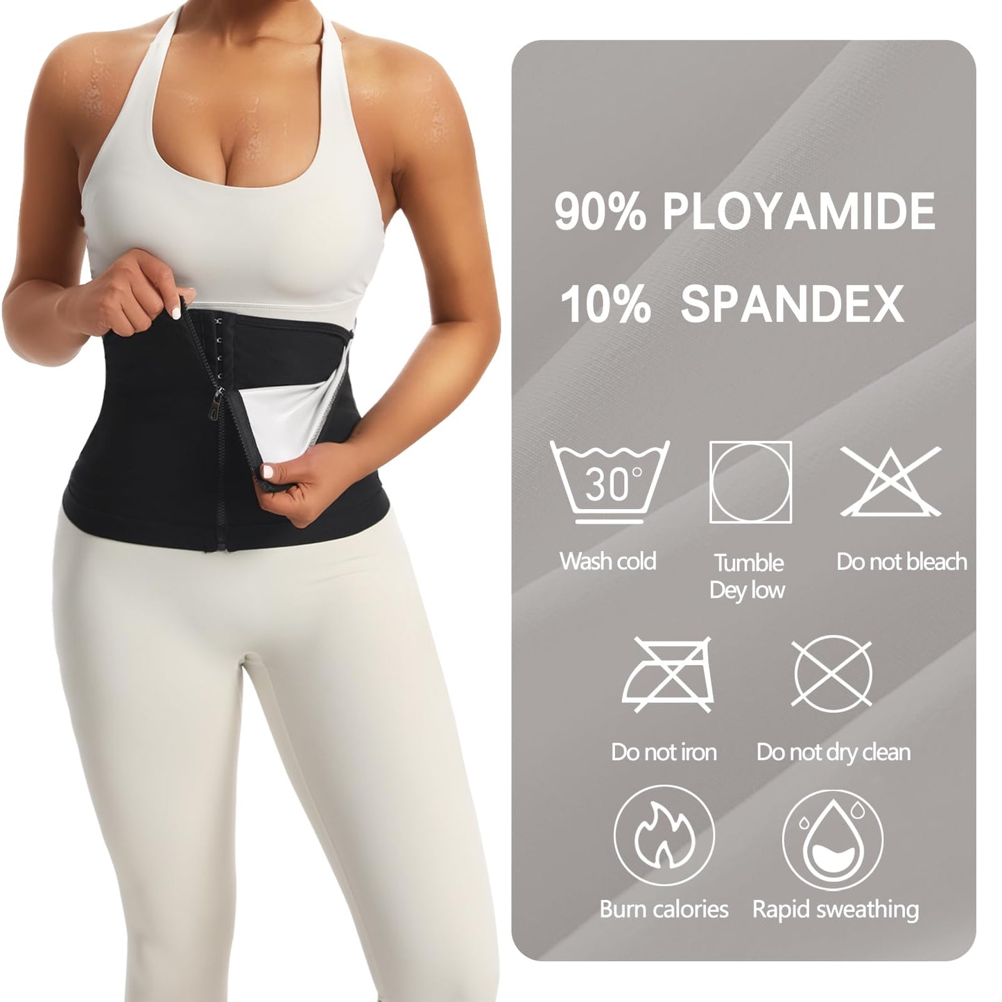 JBT Waist Trainer for Women,Sweat Band&Workout Waist Trainer for Women,Specially Designed for Women Waist Trimmer for Women (Silvery, S)