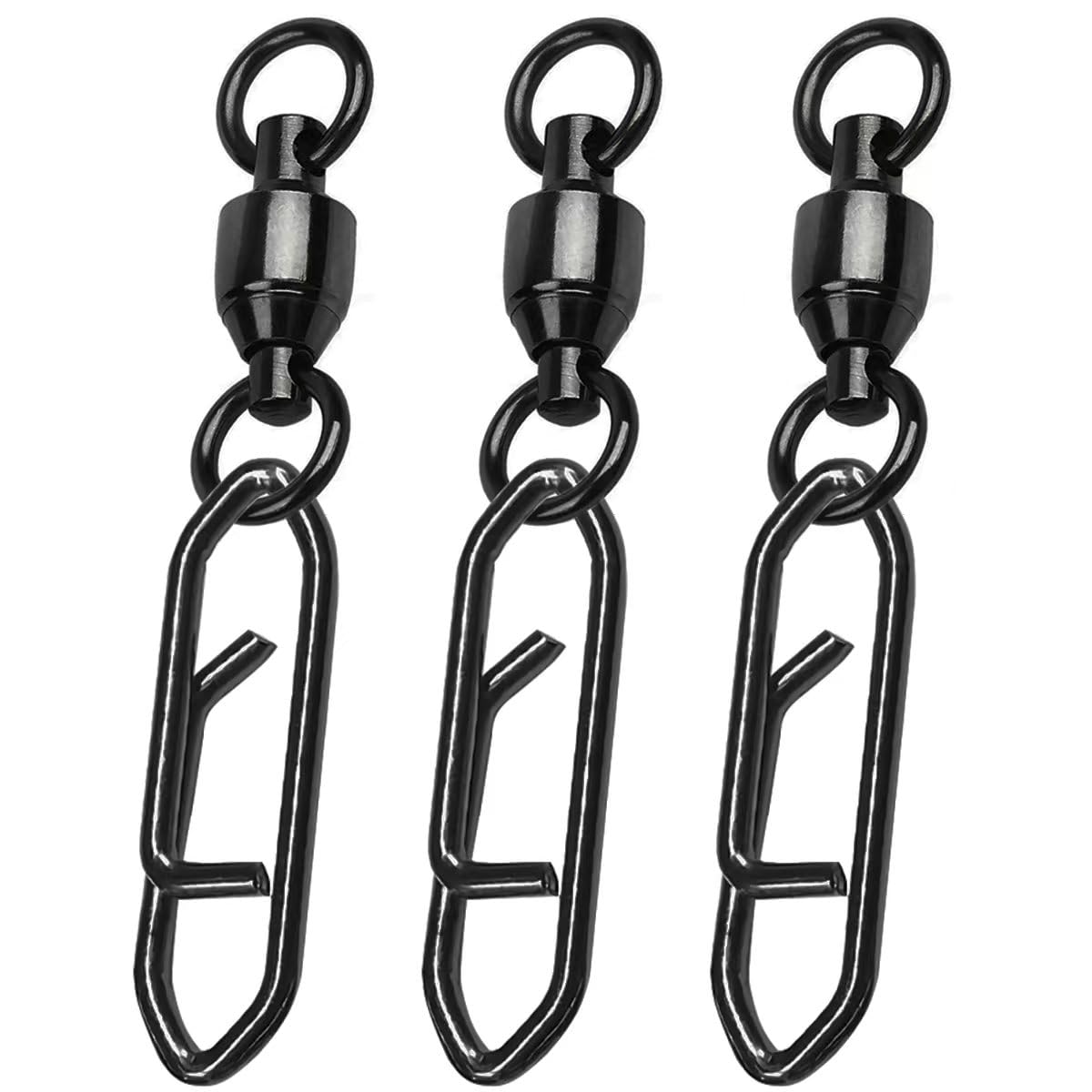 GERUITE Snap Fishing Swivels Ball Bearing Swivel High Strength Fishing Swivels Saltwater Stainless Barrel Swivel for Freshwater Fishing #4(25 Pcs)