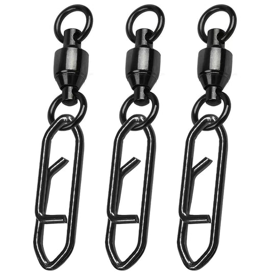 GERUITE Snap Fishing Swivels Ball Bearing Swivel High Strength Fishing Swivels Saltwater Stainless Barrel Swivel for Freshwater Fishing #4(25 Pcs)