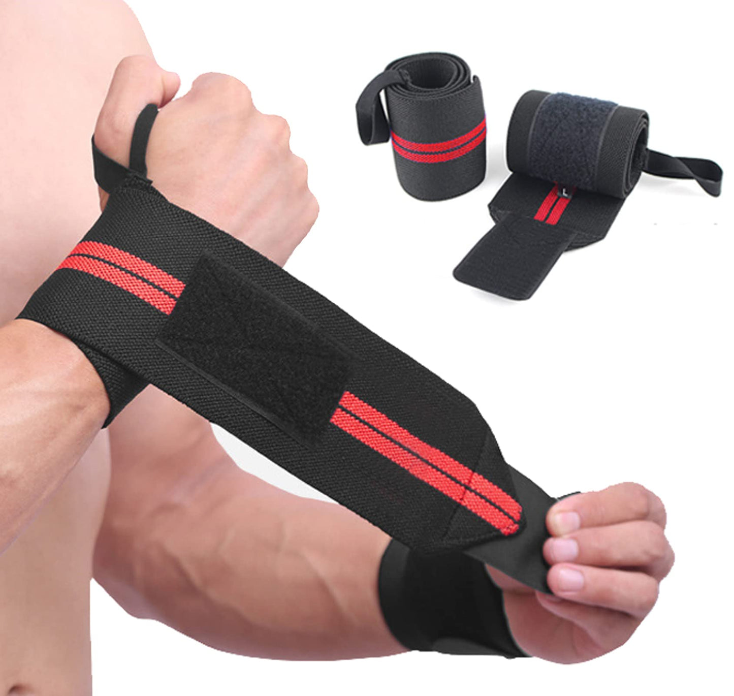 2 Pack Wrist Brace Wrist Straps for Weightlifting, Wrist Straps Lifting Straps Wrist Weights Carpal Tunnel Wrist Brace