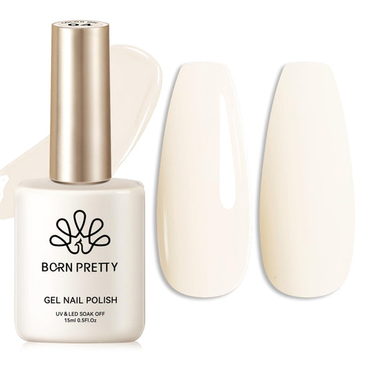 Born Pretty Beige Gel Nail Polish Pale Nude Color Soak Off Gel Polish Nail Art Design Manicure Salon DIY Home 15ml