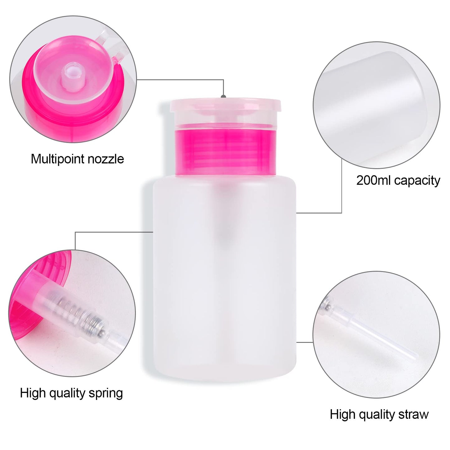 400 Pieces Nail Cotton Pads,1 Pull-Down Pump Dispenser Bottle,Super Absorbent Soft Non-Woven Eyelash Glue Wipes,Nail Polish dehumidifier for Eyelash Extension Products and Nail Oil Bottle(Pink White)