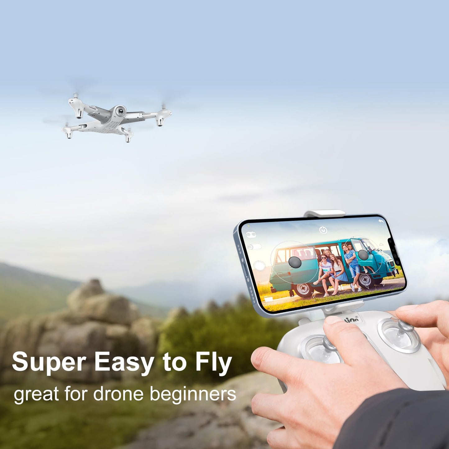 Loolinn | Drones for Kids Gift, Drone with Camera - Optical Flow Positioning Technology, 60 Minutes Long Flight Time, 3 Batteries, Stable Flight - Gift for Kids Boys Girls