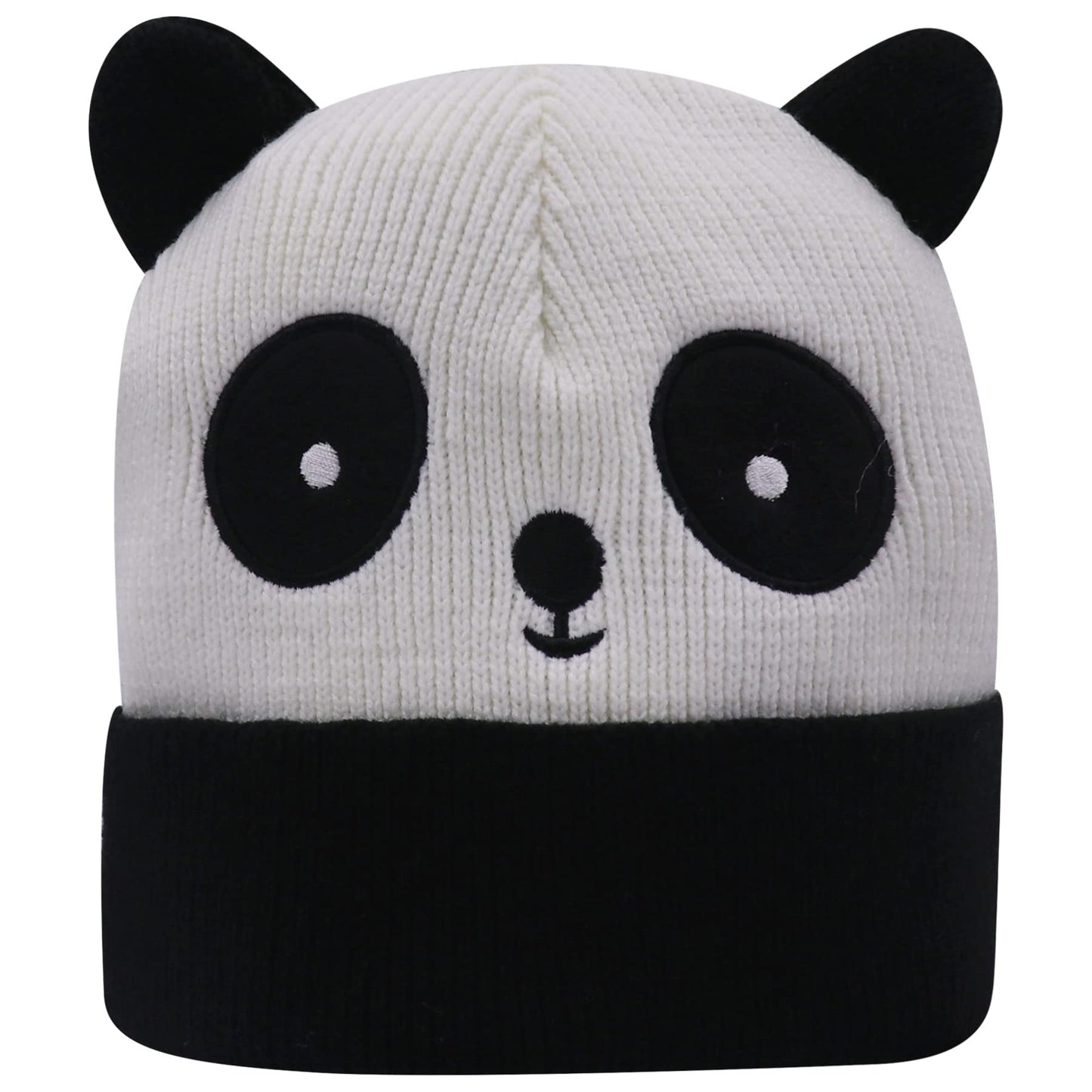 MOSSTYUS Women Men Knit Beanie Hat Winter Warm Knitted Skull Cuffed Beanies Cap Crochet Christmas Ski Beanie Headgear, Panda
