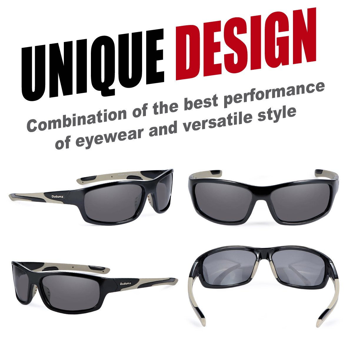 Duduma Polarized Sports Sunglasses for Men Women Baseball Running Cycling Fishing Driving Golf Sunglasses Du645