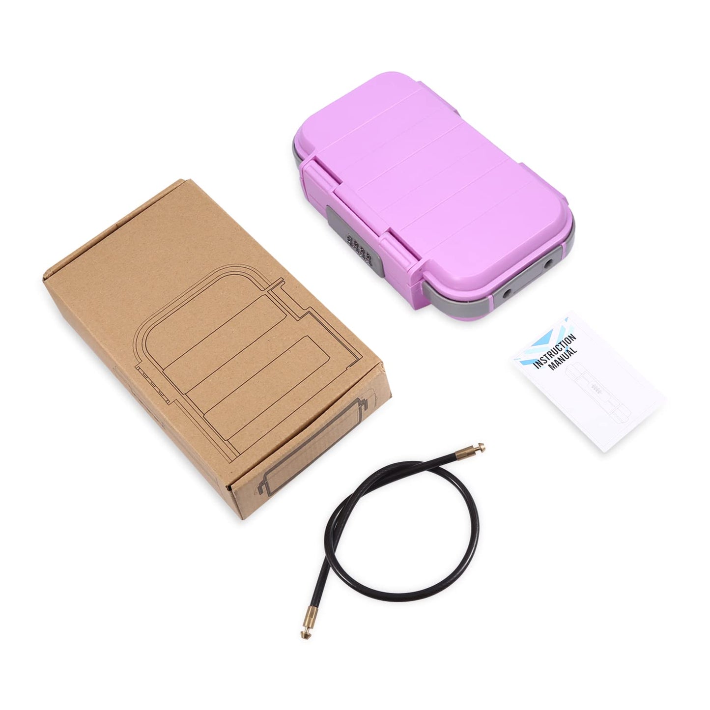 AMIR Portable Safe Box, Combination Security Case LockBox with Code, Waterproof Anti-Theft Personal Mini Travel Safe with Removable Chain, Portable Lock Box for Home, Office, Car, Dorm, Beach