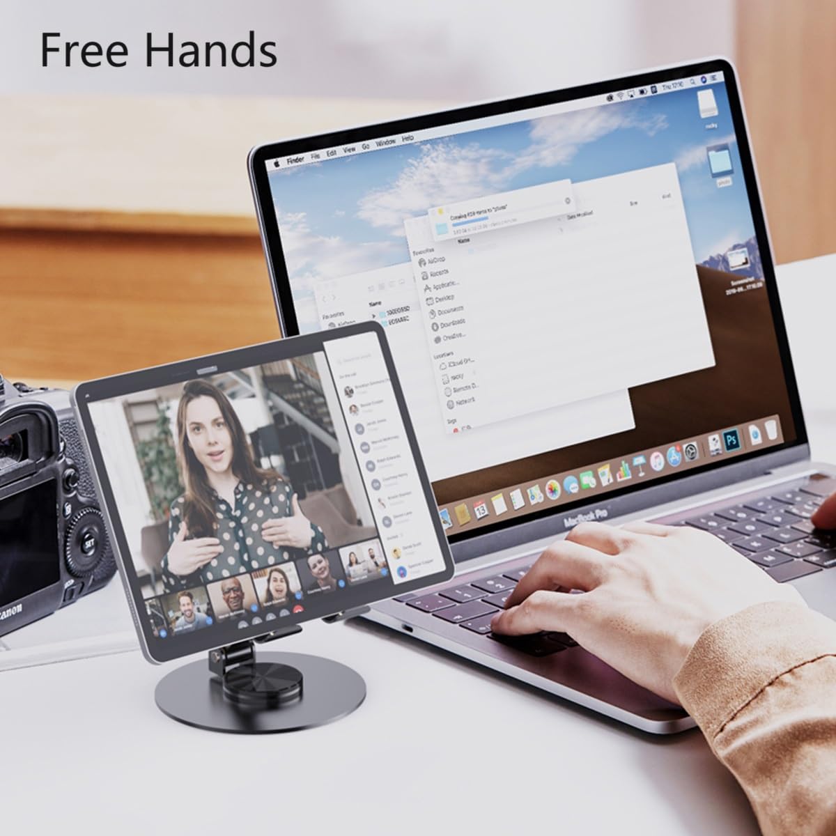 Foldable Cell Phone Stand, 360° Adjustable View Angle, Portable Mobile Phone Holder for Desk, Super Stable Holder for Phones and Tablets