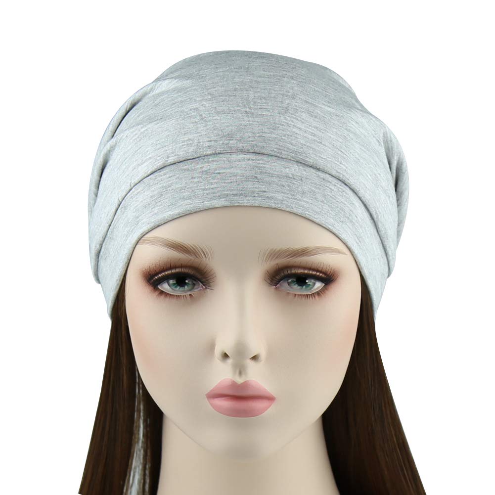 Alnorm Teenagers Cozy Satin Lined Jersey Beanie Light Gray