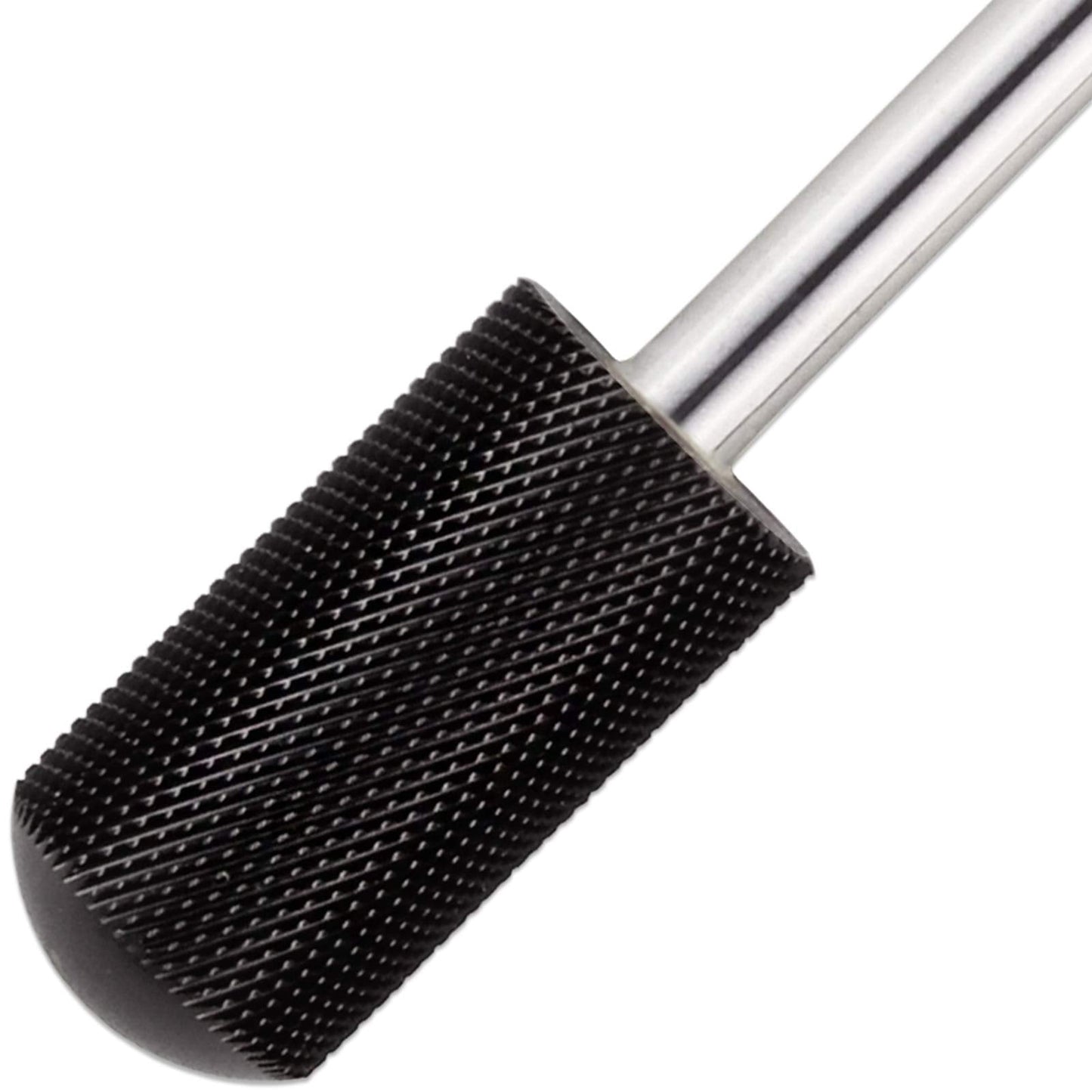 PANA 3/32" Large Smooth Round Top Safety Carbide Nail Drill Bit for Gel Polish & Acrylic Removal Nail Salon Manicure Pedicure Electric File Tools (Large Barrel - DLC Black, Extra Fine)