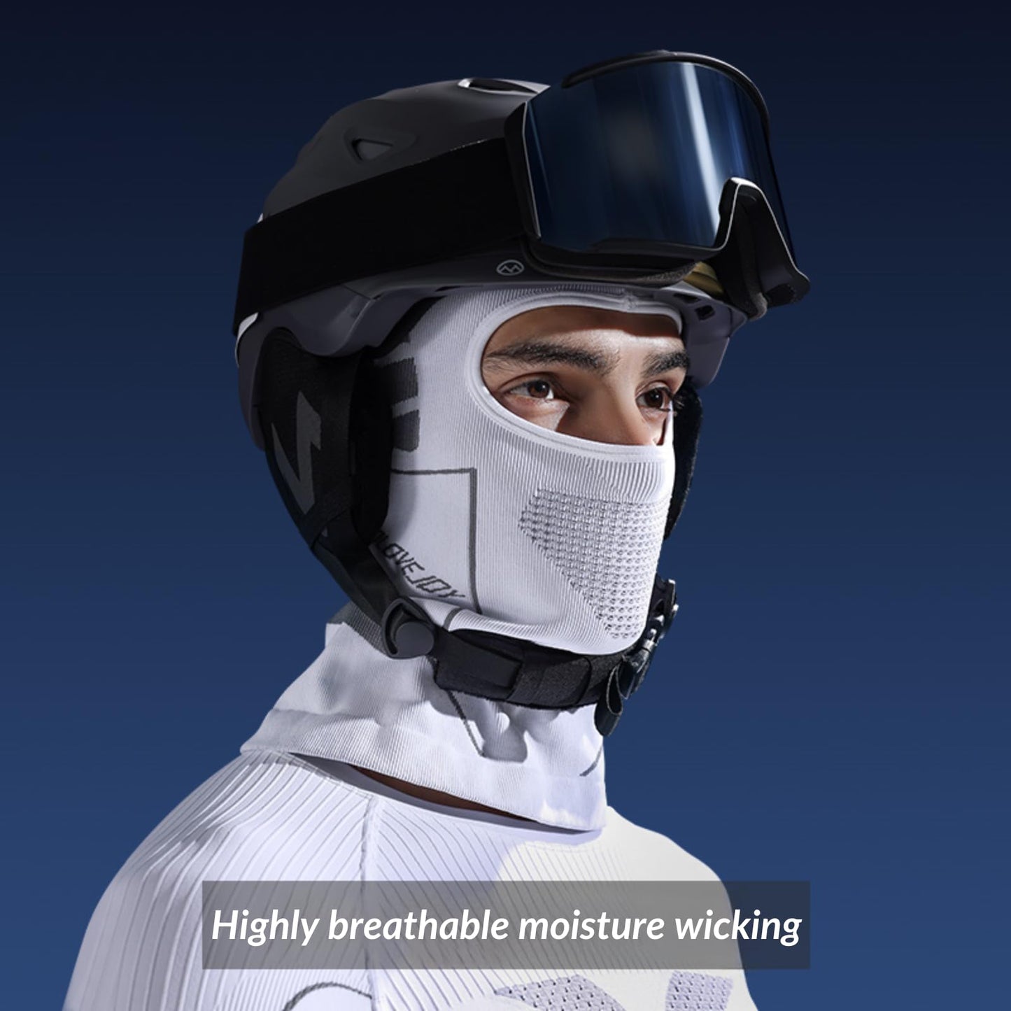 2THESTARS Ski Mask for Men Women, Shiesty Mask, Windproof Balaclava Face Mask for Outdoor Activities, Skiing, Motorcycle Riding, and Cycling, White