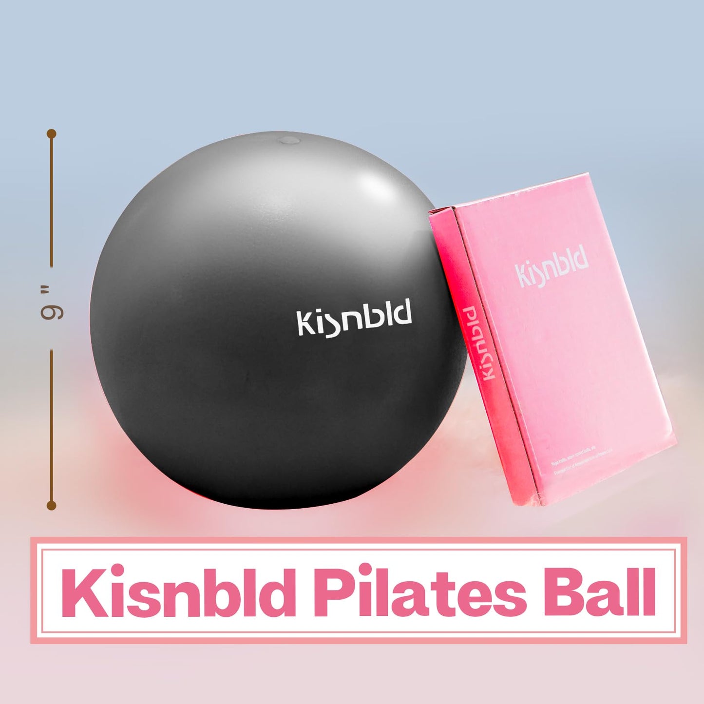 kisnbld Small Exercise Ball, 9 Inch Mini Pilates Ball, Anti Burst and Slip Resistant Mini Yoga Ball for Stability, Fitness, Physical Therapy, Stretching & Core Strength Workout at Home Gym & Office